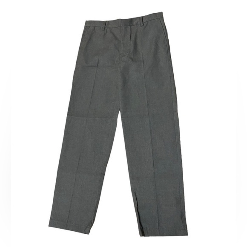 NWOT Boys Size 20 Lands End Gray Uniform Pants Chino Dress, 31 Inseam